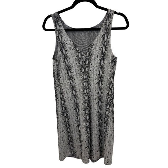 Jalate Sleeveless Stretch Knit Snakeskin Tank Dress Size Medium - Picture 3 of 5